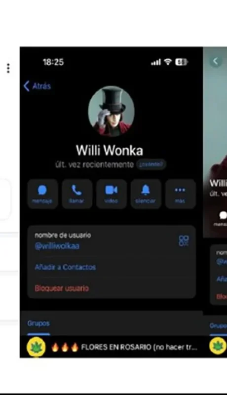 El trabajador municipal se hacía llamar Willy Wonka en Telegram,/