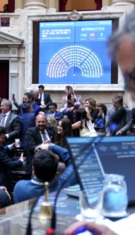 Momento en el que el proyecto original de Ficha Limpia resultaba aprobado en la Cámara de Diputados de la Nación.