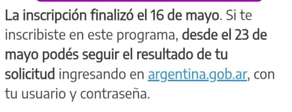 El mensaje que trascendió luego de las inscripciones
