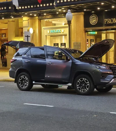 La camioneta del detenido