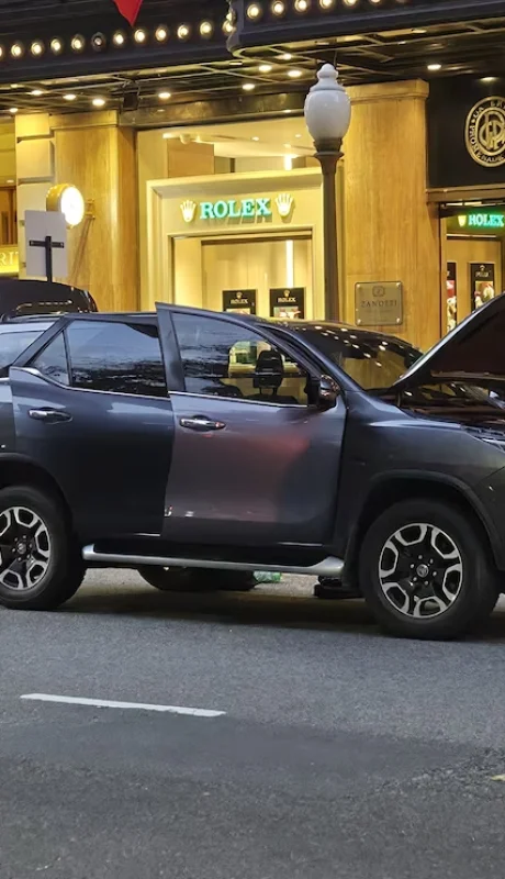 La camioneta del detenido