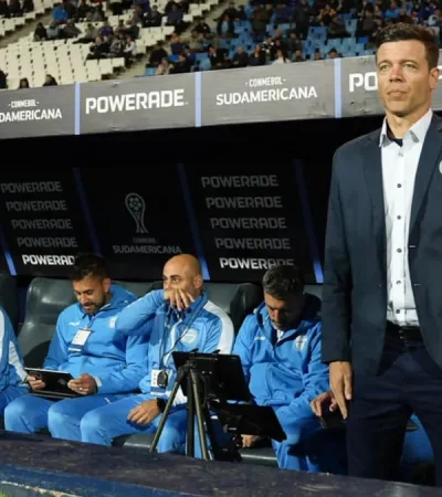 Esteban Solari, contento por la actuación del Tomba en la Sudamericana