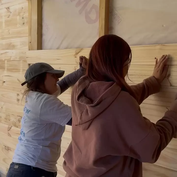 Las casas son de madera