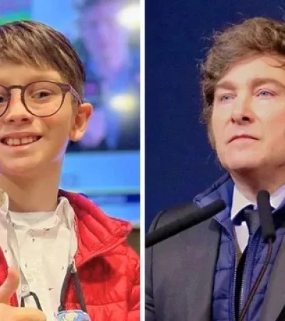 Javier Milei generó controversia al publicar imagenes de Ian Moche con Cristina Kirchner y Sergio Massa