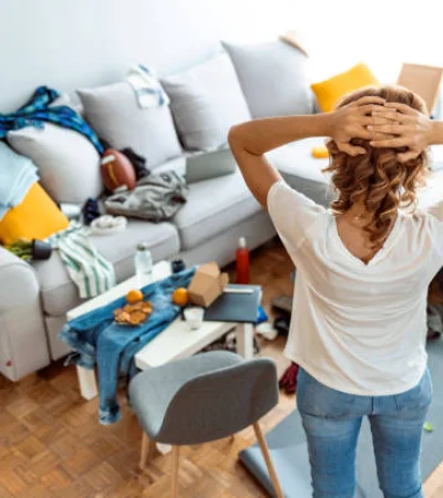 Persona desordenada.