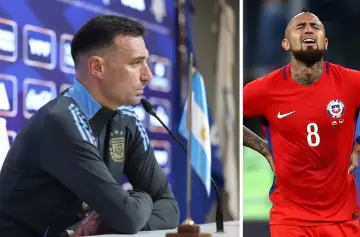 Lionel Scaloni se la dejó picando a Arturo Vidal: "Juega para Chile, juega para..."