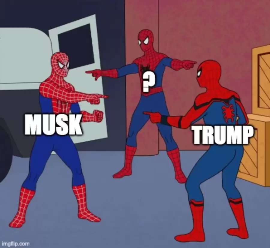 Memes de la batalla entre Donald Trump e Elon Musk.