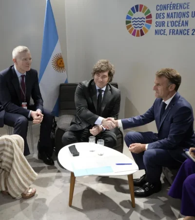 Javier Milei y Emmanuel Macron.