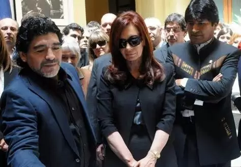 Diego Maradona en el funeral de Nestor Kirchener/ Fuente: Foto de Archivo