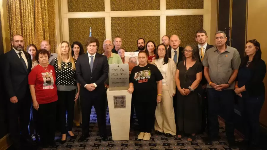 Milei pidió por la liberación de los rehenes en manos de Hamas. (Foto: Presidencia de la Nación)