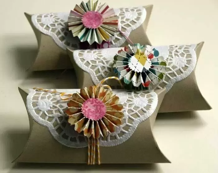 Cajitas con rollos de papel: Fuente: Pinterest