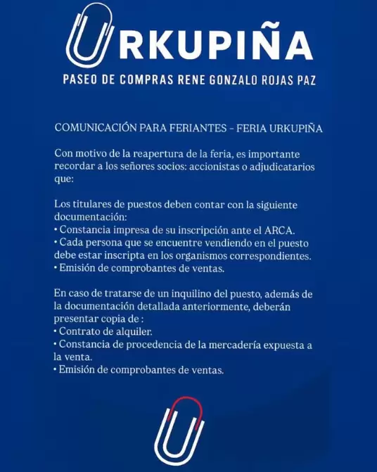 Comunicado de una de las empresas que gestiona La Salada.