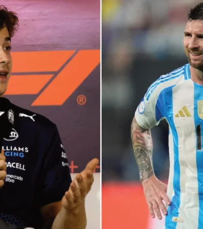 Colapinto le mandó un regalo a Messi.