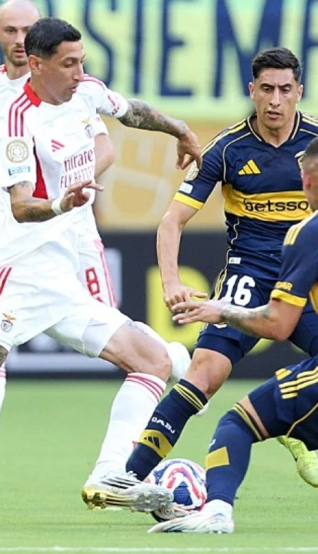 Di María anotó uno de los tantos del Benfica vs Boca.
