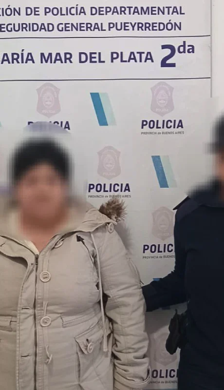 La mujer fue detenida pero después quedó en libertad a la espera de una decisión judicial. (Foto: Policía de Mar del Plata)