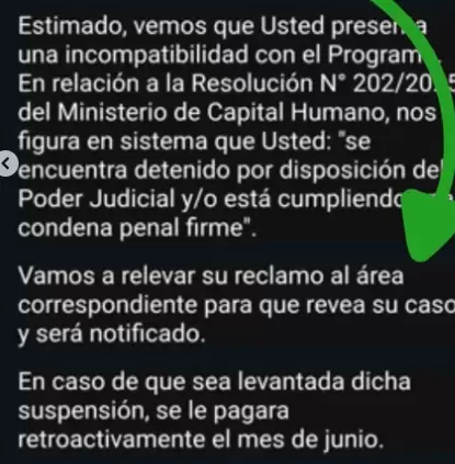 Otra respuesta oficial desde el Ministerio de Capital Humano