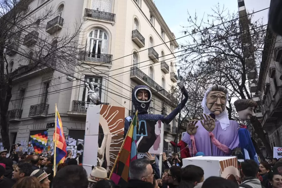 Marcha en favor de Cristina Kirchner.
