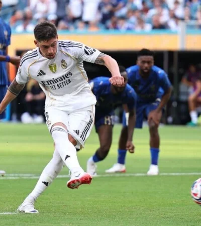 Federico Valverde se quedó con las ganas de convertir