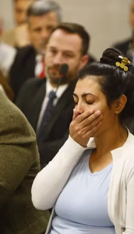 Brenda Agüero al momento de la lectura de la sentencia.