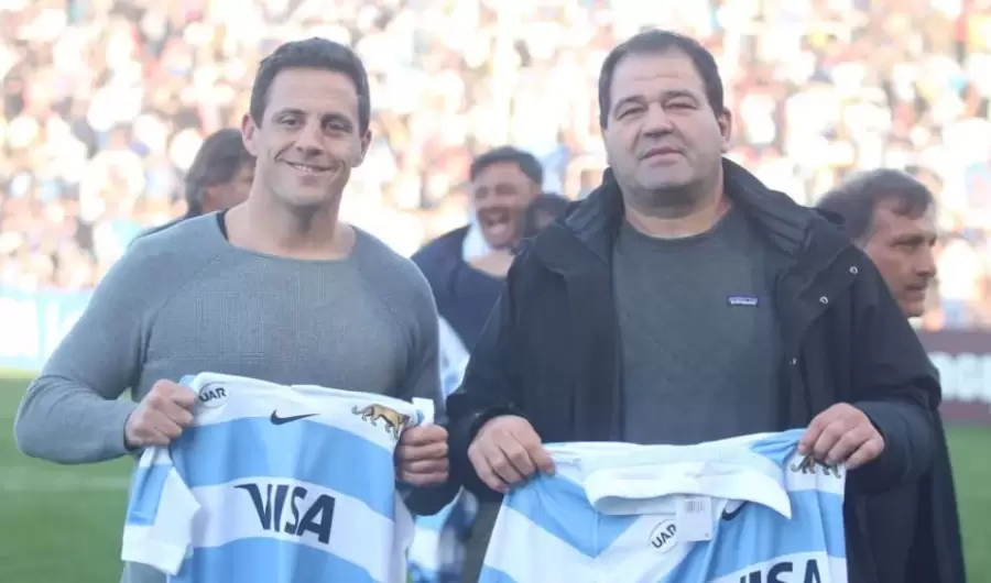 Eusebio Guiñazú y Federico Méndez, referentes del rugby en Mendoza.