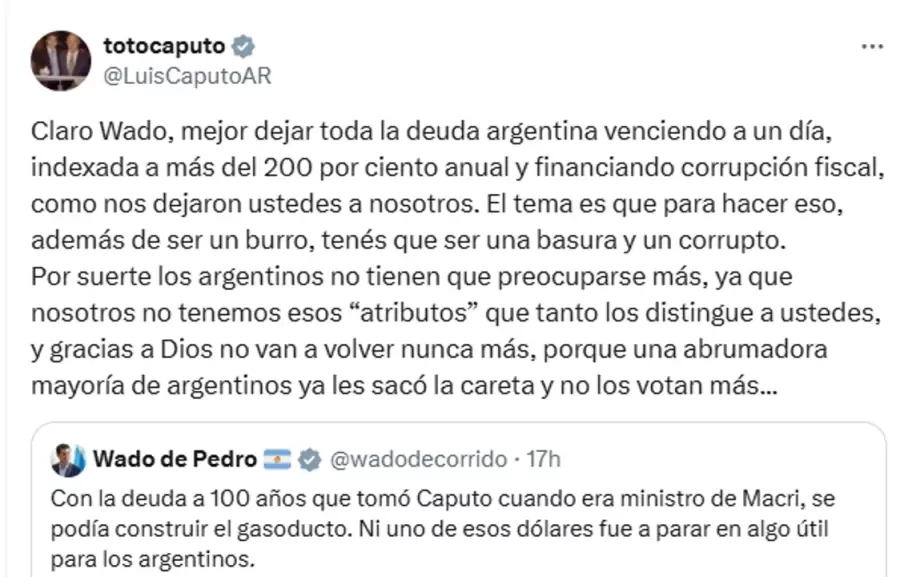La respuesta de Caputo