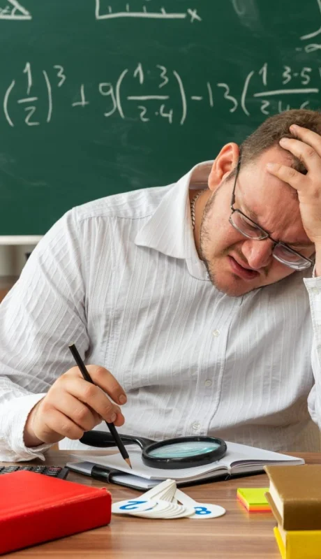 Docente estresado.