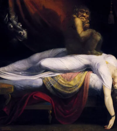 La pesadilla: un íncubo domina los sueños de una mujer dormida.