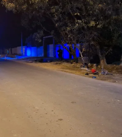 El lugar en que fueron atropelladas las víctimas. (Foto: Prensa Ministerio de Seguridad)