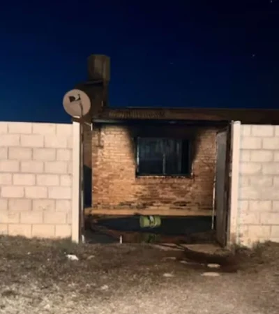 La vivienda donde se desató el trágico incendio.