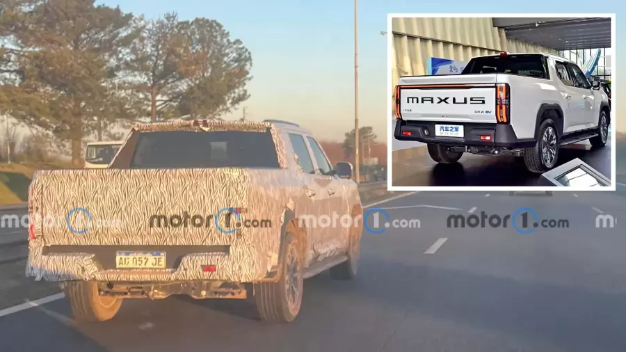 La Maxus camuflada vista en Buenos Aires y la Maxus china.