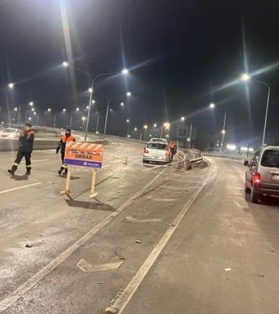 Personal de tránsito trabajando en la zona afectada/ Gentileza: Matías Pascualetti