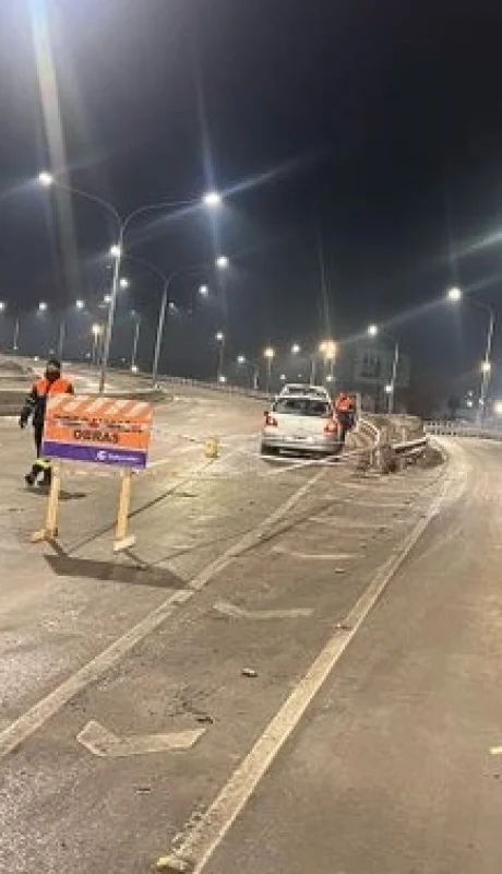 Personal de tránsito trabajando en la zona afectada/ Gentileza: Matías Pascualetti