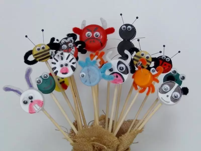 Animalitos con tapas plasticas- pinterest
