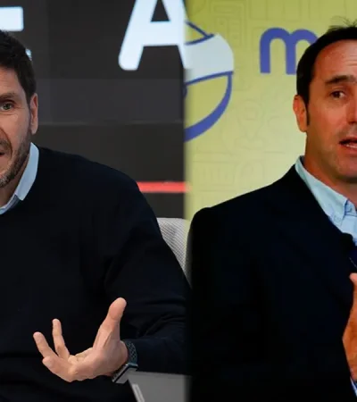 El gobernador Pullaro y el empresario Galperín.