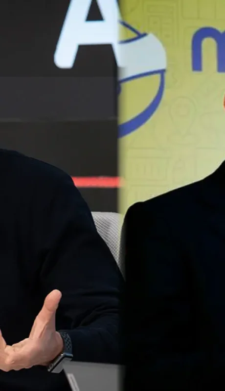 El gobernador Pullaro y el empresario Galperín.