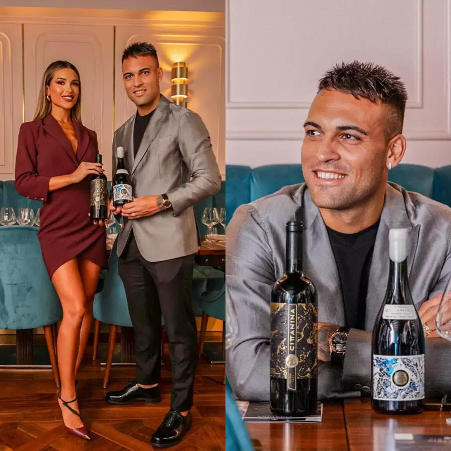 Lautaro Martínez y Agustina Gandolfo presentarán su vino.