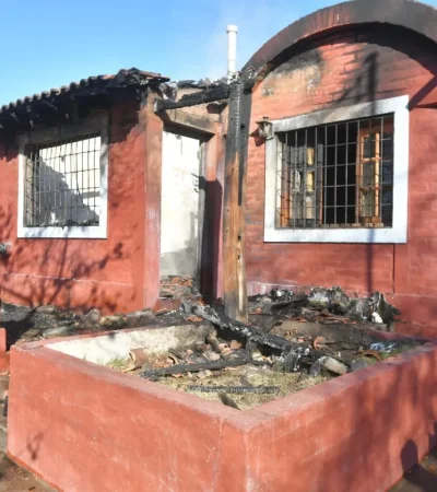 Los daños en la vivienda fueron totales.