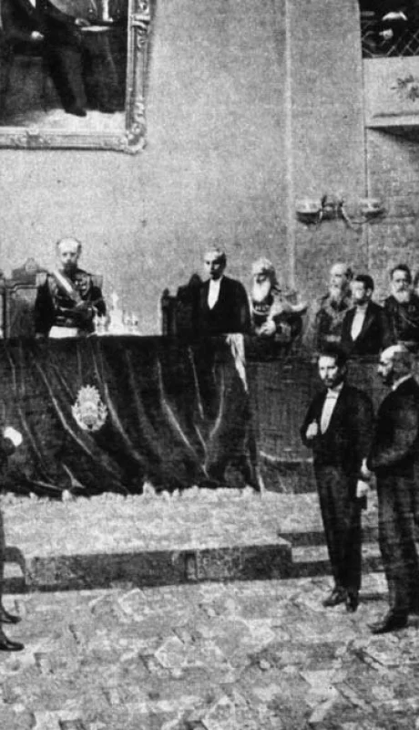 El presidente Roca inaugura el período legislativo. (Juan Manuel Blanes,1886).