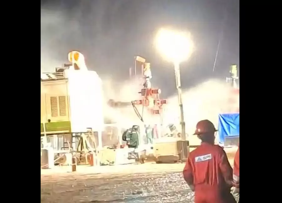 El incidente ocurrió en el pozo identificado como Ech wp-057, en Lindero Atravesado.