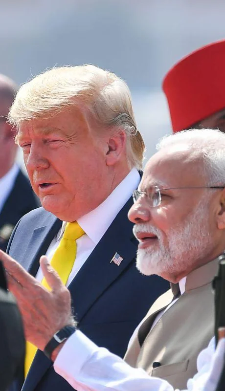 Donald Trump con el Primer Ministro de la India/
