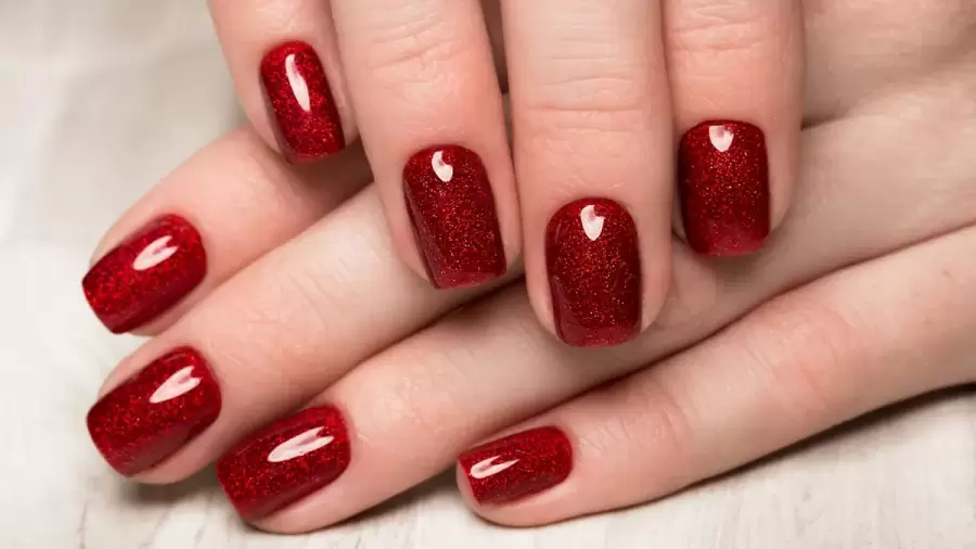 Uñas Cherry Red