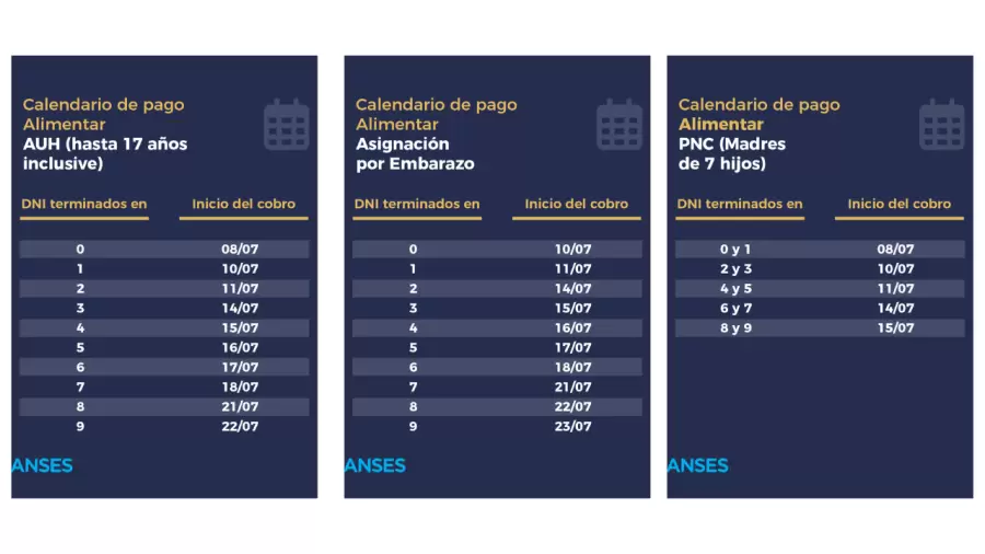 Los complementos alimentarios siempre se pagan en la mismas cuentas y fechas