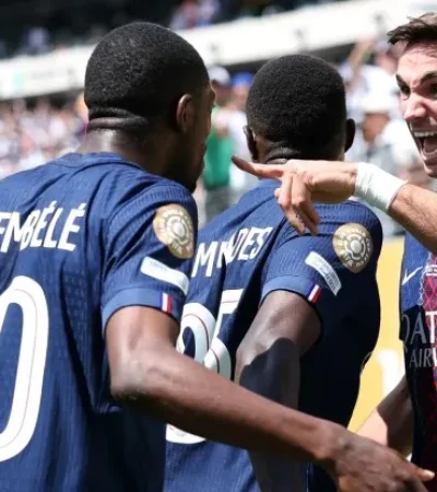 La celebración del PSG