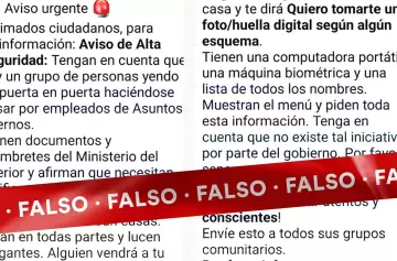Alerta falsa: no existen 'falsos funcionarios' tocando puertas en la Argentina