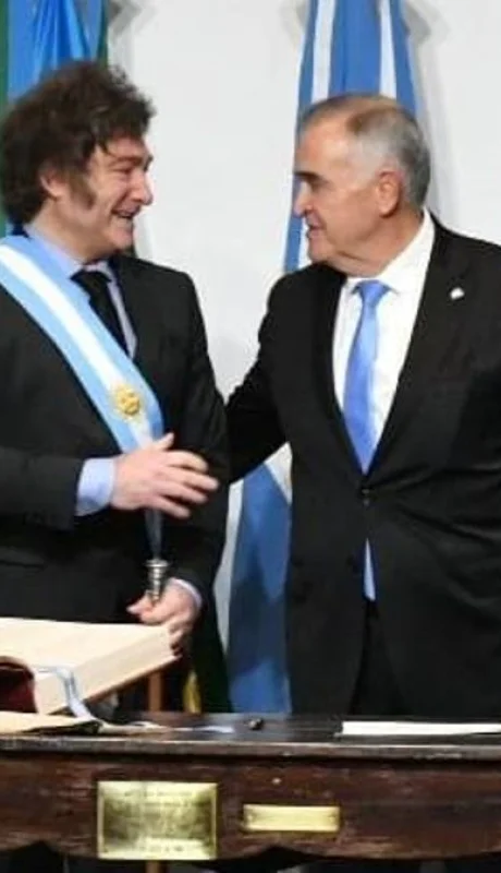 Javier Milei con el gobernador Jaldo, hasta ayer uno de los aliados del Gobierno. (Foto: archivo web)