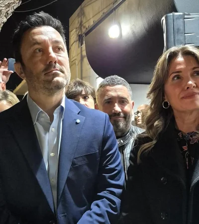 Luis Petri y Griselda Petri en la inauguración de la sede de mendocinos por el futuro en San Martin/ Fuente: Instagram