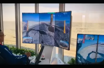 Operarios chinos manejan excavadoras desde oficinas: la potencia de la red 5G