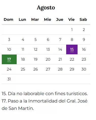 El día no laborable con fines turísticos ya fue confirmado oficialmente