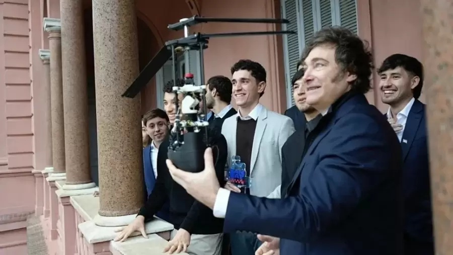 En el balcón de Casa Rosada