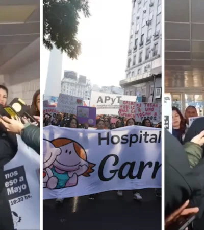 Juan Minujín apoyó a los trabajadores del Hospital Garrahan contra los recortes en salud.